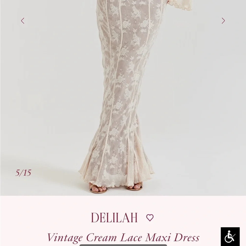 House of CB Ivory Lace Long-Sleeve Corset Gown - Picture 2 of 2
